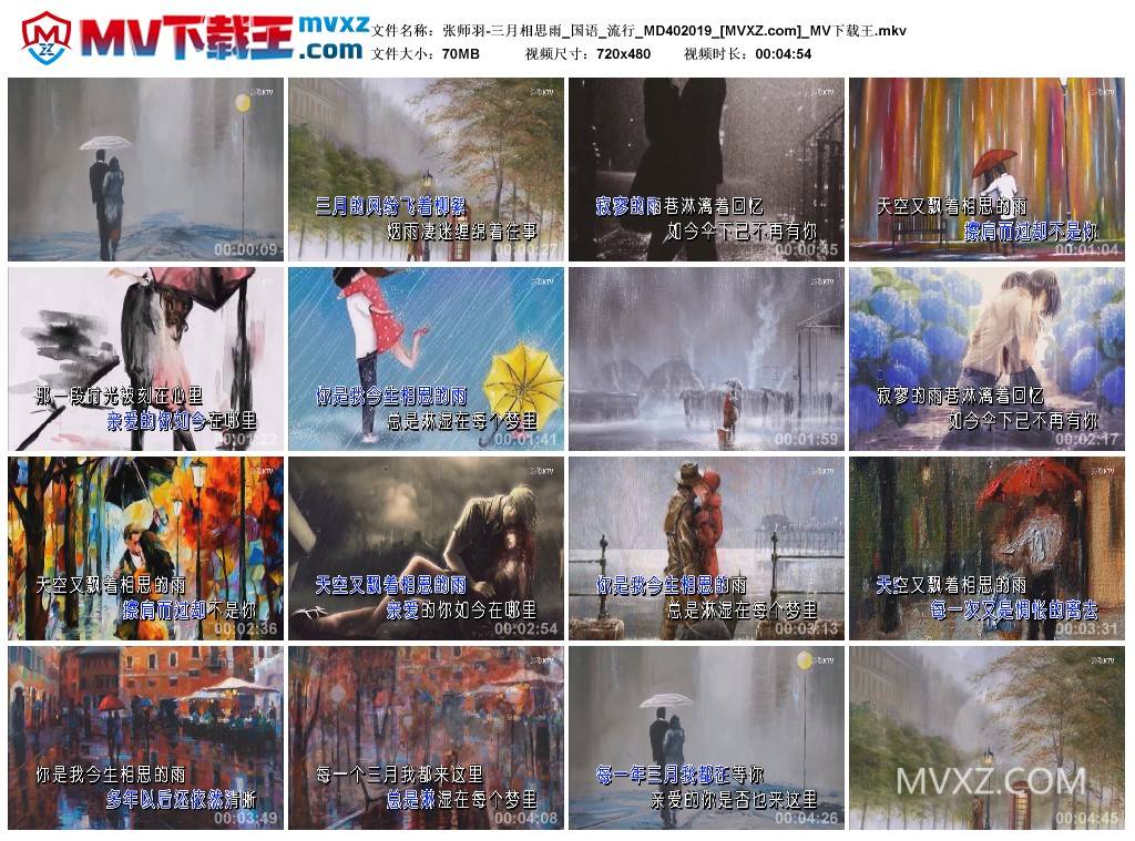 张师羽-三月相思雨_国语_流行_MD402019